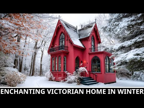 Видео: Викторианский дом в заснеженном лесу | Уютный зимний сказочный дизайн-вдохновение
