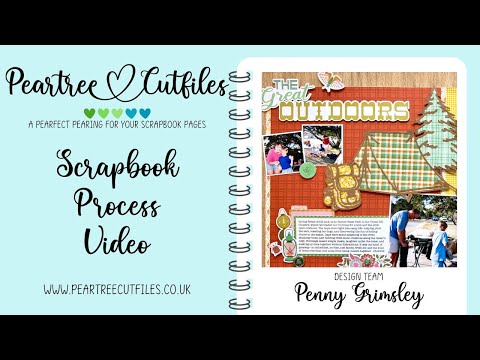 Видео: Процесс создания альбома | Разворот | Природа | Файлы для вырезания Peartree + Простые истории | ...