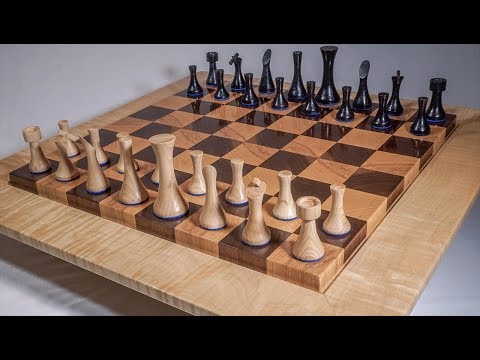Видео: Изготовление современных шахматных фигур из дерева