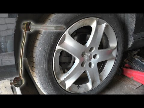 Видео: Замена тяги переднего стабилизатора Peugeot 407