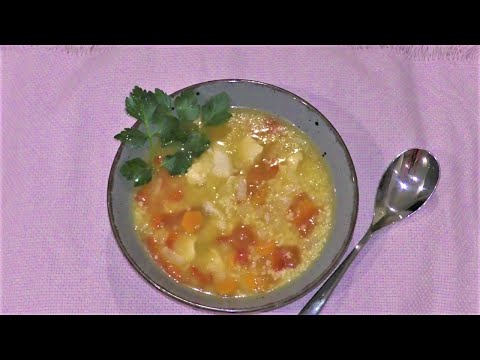 Видео: Куриный суп с кус-кусом!!! Вкусное решение для вашего обеда!!!