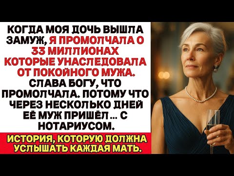 Видео: Когда моя дочь вышла замуж я промолчала о 33 миллионах рублей которые унаследовала от покойного мужа