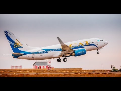 Видео: SCAT Airlines Boeing 737-300! Полет Астана - Актау.