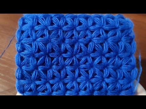 Видео: Узор  ,,ЗВЕЗДОЧКИ,, поворотными рядами крючком.