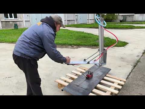 Видео: Пневматический манипулятор с магнитом — решение для перемещения тяжёлых металлических деталей