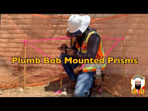 Видео: Геодезия: призмы, установленные на отвесе