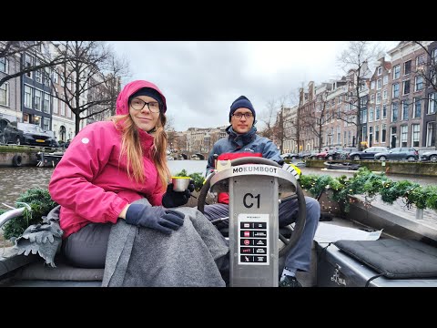 Видео: Амстердам зимой: лодки, велосипеды, нац парк, ДДТ