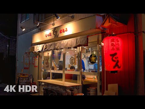 Видео: Ночная прогулка ранней осенью по историческим улицам Синагавы в Токио | Япония | 4K/HDR