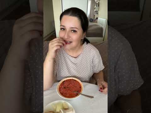 Видео: МУКБАНГ БОРЩ С САЛОМ #mukbang #итинг #eating #food #funny