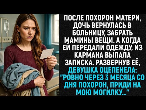 Видео: "После смерти матери, дочь вернулась в больницу, забрать мамины вещи. А когда ей передали одежду..."