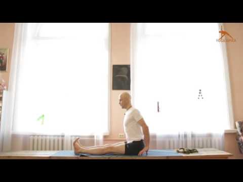 Видео: Акхо Мукха Свастиасана МК "30 асан для домашней практики". Йога Айенгара в Днепре