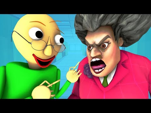 Видео: Балди vs Страшная Учительница Мисс Ти (Baldi's Basics Scary Teacher Miss T iOS Android 3D Анимация)