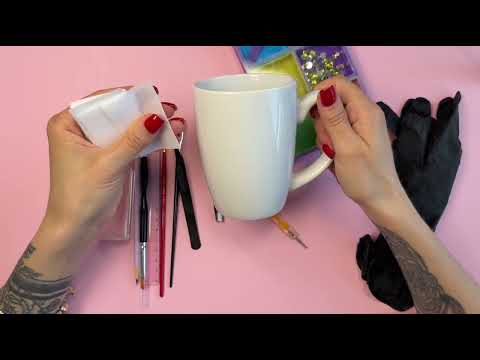 Видео: Инкрустация чашки стразами ЧАСТЬ 2 💎 Чем брать стразы, инструменты для инкрустации 💎 Кариба Марина