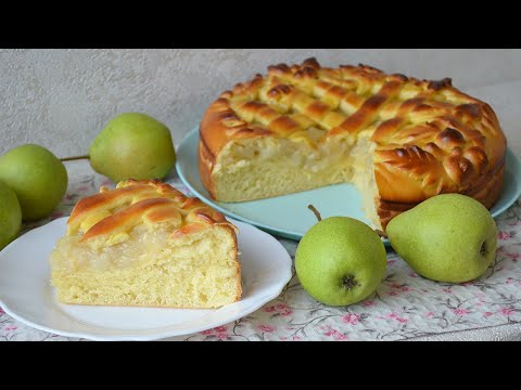 Видео: Пирог с грушами на сдобном дрожжевом тесте | Pear pie with yeast dough