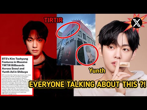 Видео: Минуту назад! Рекламный щит Тэхёна стал вирусным на канале X?! Что-то странное?