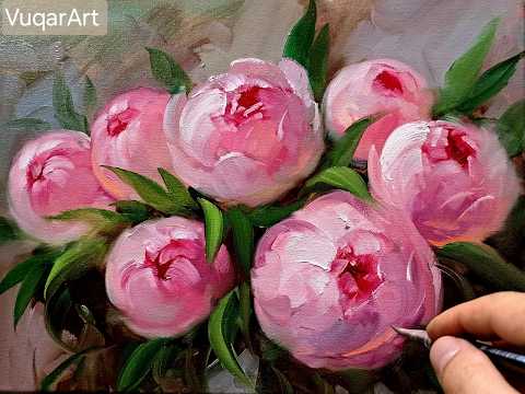Видео: How to write peonies Как написать пионы oil painting