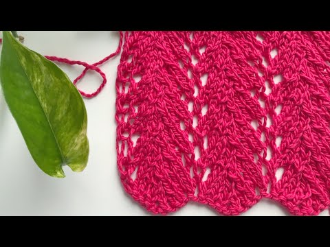 Видео: АЖУРНЫЙ УЗОР СПИЦАМИ