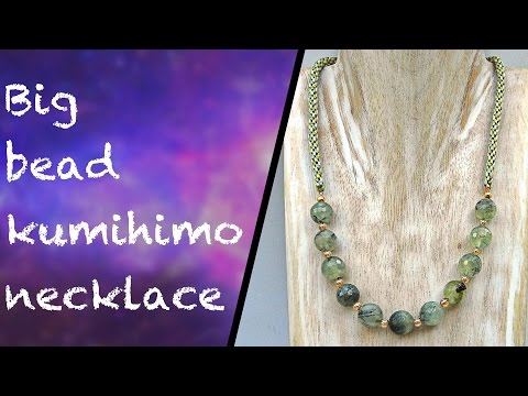 Видео: Как сделать ожерелье кумихимо из крупных бусин