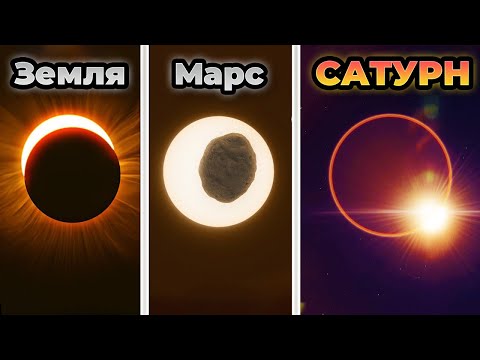 Видео: Как Выглядит Солнечное Затмение На Каждой Планете?