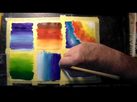 Видео: Как нарисовать градиент гуашью. Как делать плавные растяжки