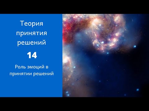 Видео: Теория принятия решений. Ролик 14. Роль эмоций