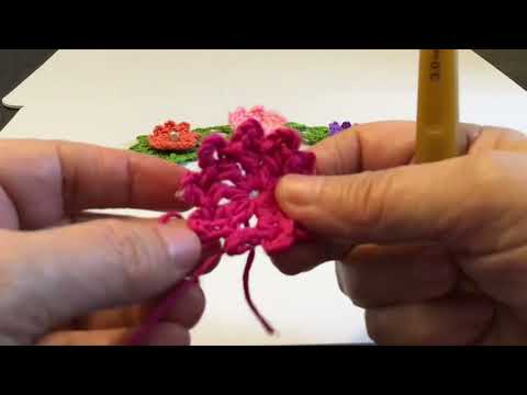 Видео: Все гениальное просто,цветок один ряд вязание крючком для начинающих