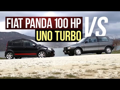 Видео: Fiat Panda 100 HP vs Fiat Uno Turbo | Обзор и тест-драйв Давида Чирони