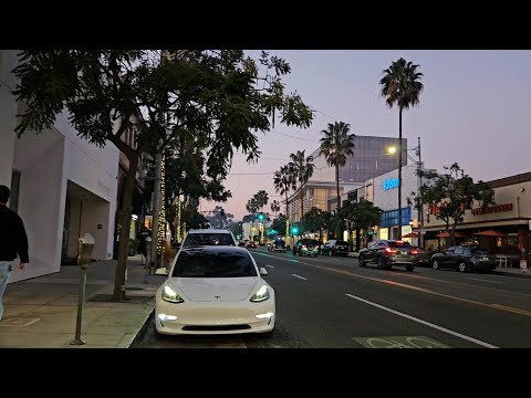 Видео: Доставка еды в США на Тесле. Лос-Анджелес.