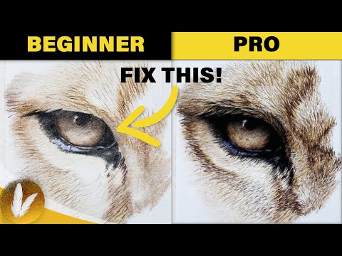 Видео: Рисуем мех как профессионал | Урок для начинающих: как рисовать мех цветными карандашами