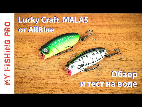 Видео: Копия LUCKY CRAFT MALAS от AllBlue. ОБЗОР и ТЕСТ на воде.