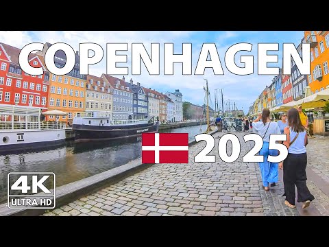 Видео: Копенгаген Дания Пешая Прогулка ⛅️ 4K с Субтитрами