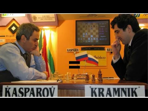 Видео: Новоиндийская защита (за чёрных) 4.а3 (6.сd Kd5 7.Фс2) Каспаров - Крамник, Линарес 2004 (0,5-0,5)