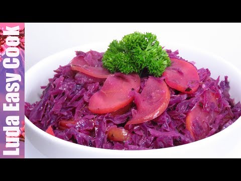 Видео: Реально Вкусная ТУШЕНАЯ КАПУСТА с яблоками и луком. Попробуйте! | Braised Red Cabbage recipe