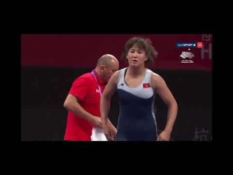Видео: #женскаяборьба вк68кг 1/4￼ финала Шалыгина🇰🇿-Нуртаева🇰🇬 ХуанЧжоу 06.10.23г  @QAZSPORTTV ​⁠