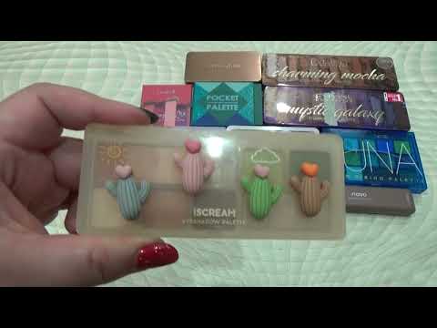 Видео: Все мои палетки теней