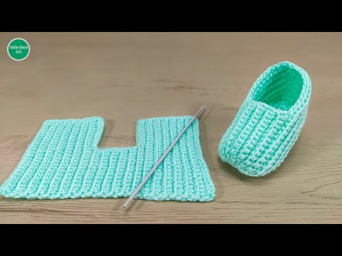 Видео: Детские пинетки крючком