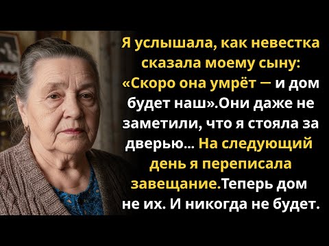 Видео: Я подслушала, как они ждали моей смерти — и отдала дом тем, кого они недооценили