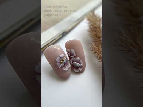 Видео: Шикарный Пион (простая техника). Урок из курса Белое Жостово. #nailart #маникюр #дизайнногтей
