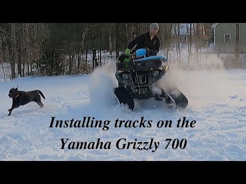 Видео: Установка гусеницы Yamaha Grizzly