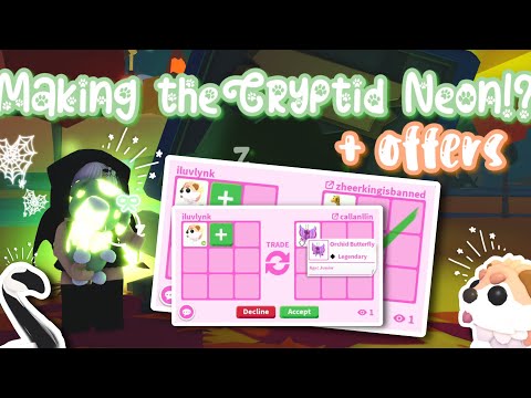 Видео: ˚୨୧⋆｡ Создаём нового питомца Криптида Неона! + Предложения! | Видео с торговлей #adoptme #adoptme...