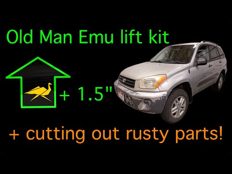 Видео: Установка комплекта подъема Old Man Emu на Toyota RAV4 2002 года выпуска