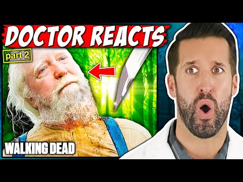 Видео: ВРАЧ смотрит медицинские сцены из Ходячие мертвецы #2