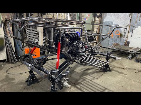 Видео: Установка двигателя 1.8 Тойота (1ZZ-FE) в раму квадроцикла T-REX