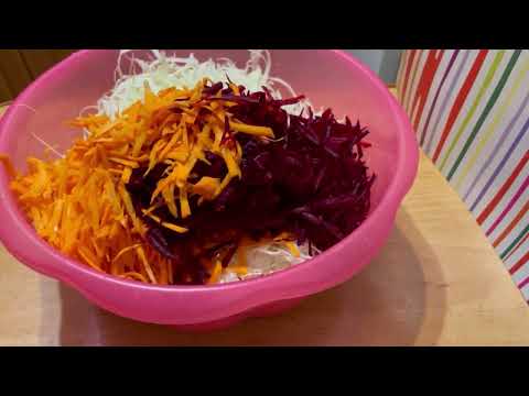 Видео: Маринована капуста із червоним буряком та перцем 
