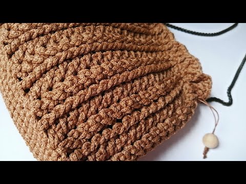Видео: Хочется вязать их без конца 😍 Модная и красивая сумка крючком из 1 моточка шнура 👌