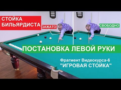Видео: Стойка. Левое плечо и рука в бильярде. Как правильно ставить