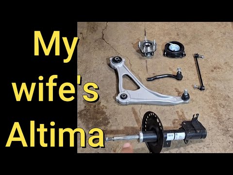 Видео: Передняя стойка Nissan Altima / подшипник ступицы / рычаг / рулевая тяга (часть 1)