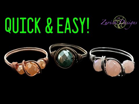 Видео: 3 простых дизайна колец из проволоки — быстро заполните лоток для колец!