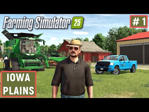 Видео: Iowa Plains FS25 - Приехал на НОВУЮ ФЕРМУ. Уборка УРОЖАЯ.  Покупка ТЕХНИКИ # 1
