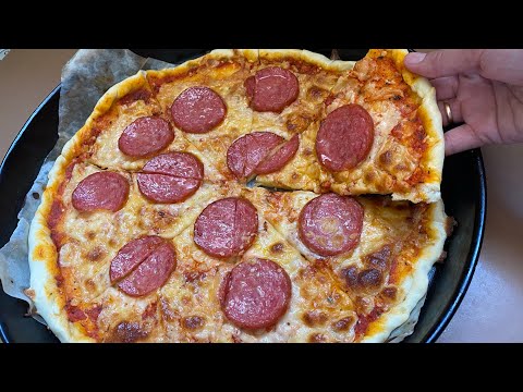 Видео: Пицца Пепперони на Тонком Тесте рецепт!Пицца Пепперони как приготовить дома